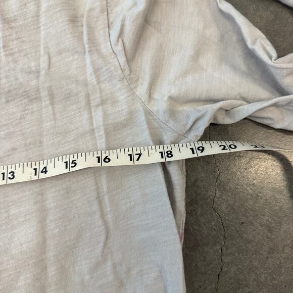 Vintage Y2k Grey White Stitch Longsleeve Abstract Cross Graphic Tee Cotton L - Picture 4 of 5